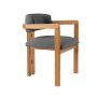 HANAH HOME Trpezarijska stolica Mistral Oak Dark Grey - slika 4