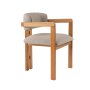 HANAH HOME Trpezarijska stolica Mistral Oak Light Grey - slika 4