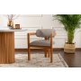 HANAH HOME Trpezarijska stolica Mistral Oak Light Grey - slika 1