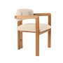 HANAH HOME Trpezarijska stolica Mistral Oak Off White - slika 4