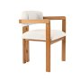 HANAH HOME Trpezarijska stolica Mistral Oak White - slika 4