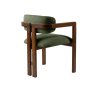 HANAH HOME Trpezarijska stolica Mistral Walnut Dark Green - slika 5