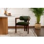 HANAH HOME Trpezarijska stolica Mistral Walnut Dark Green - slika 1