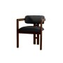 HANAH HOME Trpezarijska stolica Mistral Walnut Dark Grey - slika 2