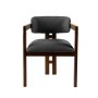 HANAH HOME Trpezarijska stolica Mistral Walnut Dark Grey - slika 3