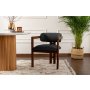 HANAH HOME Trpezarijska stolica Mistral Walnut Dark Grey - slika 1