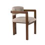 HANAH HOME Trpezarijska stolica Mistral Walnut Light Grey - slika 4