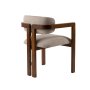 HANAH HOME Trpezarijska stolica Mistral Walnut Light Grey - slika 5