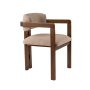 HANAH HOME Trpezarijska stolica Mistral Walnut Sand Beige - slika 4