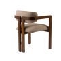 HANAH HOME Trpezarijska stolica Mistral Walnut Sand Beige - slika 5