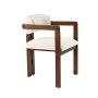 HANAH HOME Trpezarijska stolica Mistral Walnut White - slika 4