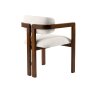 HANAH HOME Trpezarijska stolica Mistral Walnut White - slika 5