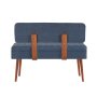 HANAH HOME Trpezarijska klupa Vina 1048 1 WalnutDark Blue - slika 2