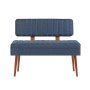 HANAH HOME Trpezarijska klupa Vina 1048 1 WalnutDark Blue - slika 1