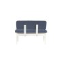 HANAH HOME Trpezarijska klupa Vina Bank Dark Blue White - slika 4