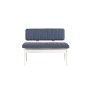 HANAH HOME Trpezarijska klupa Vina Bank Dark Blue White - slika 1