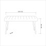 HANAH HOME Trpezarijska klupa Stormi Bench Atlantic Pine Anthracite - slika 3