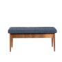 HANAH HOME Trpezarijska klupa Vina Bench Dark Blue Walnut - slika 1