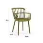 HANAH HOME Set 2 stolice Eva P Khaki - slika 5