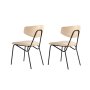 HANAH HOME Set 2 stolice Nancy Beige Black - slika 3