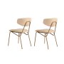 HANAH HOME Set 2 stolice Nancy Beige Gold - slika 3