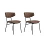 HANAH HOME Set 2 stolice Nancy Brown Black - slika 2