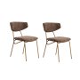 HANAH HOME Set 2 stolice Nancy Brown Gold - slika 2