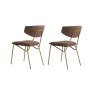 HANAH HOME Set 2 stolice Nancy Brown Gold - slika 3