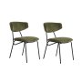 HANAH HOME Set 2 stolice Nancy Green Black - slika 2