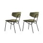 HANAH HOME Set 2 stolice Nancy Green Black - slika 3