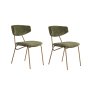 HANAH HOME Set 2 stolice Nancy Green Gold - slika 2