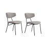 HANAH HOME Set 2 stolice Nancy Grey Black - slika 2