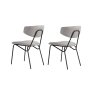 HANAH HOME Set 2 stolice Nancy Grey Black - slika 3