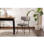 HANAH HOME Set 2 stolice Nancy Grey Black - slika 1
