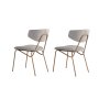 HANAH HOME Set 2 stolice Nancy Grey Gold - slika 3
