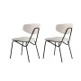 HANAH HOME Set 2 stolice Nancy White Black - slika 3