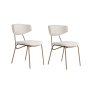 HANAH HOME Set 2 stolice Nancy White Gold - slika 2