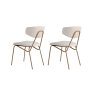 HANAH HOME Set 2 stolice Nancy White Gold - slika 3