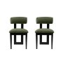 HANAH HOME Set 2 stolice Natura Black Dark Green - slika 3