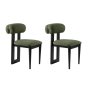 HANAH HOME Set 2 stolice Natura Black Dark Green - slika 4