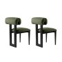 HANAH HOME Set 2 stolice Natura Black Dark Green - slika 5
