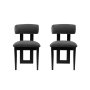 HANAH HOME Set 2 stolice Natura Black Dark Grey - slika 3