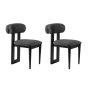 HANAH HOME Set 2 stolice Natura Black Dark Grey - slika 4