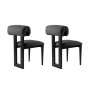 HANAH HOME Set 2 stolice Natura Black Dark Grey - slika 5
