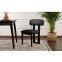 HANAH HOME Set 2 stolice Natura Black Dark Grey - slika 1