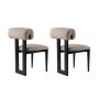 HANAH HOME Set 2 stolice Natura Black Light Grey - slika 5