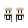 HANAH HOME Set 2 stolice Natura Black Off White - slika 3
