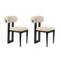 HANAH HOME Set 2 stolice Natura Black Off White - slika 4