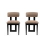 HANAH HOME Set 2 stolice Natura Black Sand Beige - slika 3