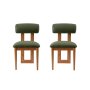 HANAH HOME Set 2 stolice Natura Oak Dark Green - slika 3